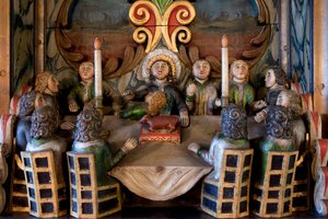 Das letzte Abendmahl (Detail von einem Altarbild, Mo I Rana Kirche) von Norwegian School