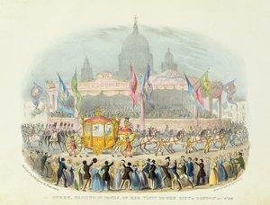 Königin Victoria passiert die St. Pauls Kathedrale, 9. November 1837