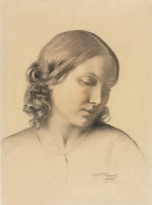 Porträt einer jungen Frau, ca. 1854-1858 von Octave Tassaert