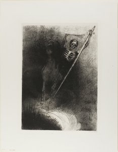 Und sein Name, der auf ihm saß, war Tod, Platte 3 von 12 von Odilon Redon