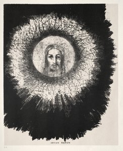 Und in der Sonnenscheibe selbst leuchtet das Gesicht Jesu Christi von Odilon Redon