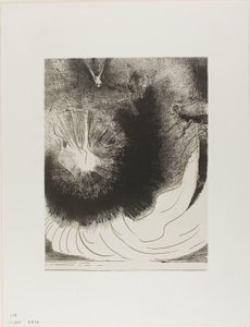 Und es fiel ein großer Stern vom Himmel, brennend wie eine Lampe, Platte 5 von 12 von Odilon Redon