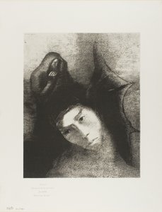 Anthony: "Was ist der Zweck von all dem?" Der Teufel: "Es gibt keinen Zweck!", Platte 18 von 24 von Odilon Redon