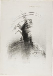 Zentaur zielt auf die Wolken von Odilon Redon