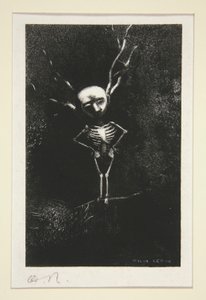 Im Labyrinth der Äste erschien die bleiche Gestalt, aus der Serie Der Geschworene von Odilon Redon