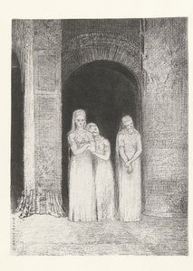 Die Priesterinnen warteten (Die Nacht) von Odilon Redon