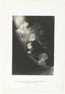Eine Wasserpfütze gefolgt von einer Prostituierten von Odilon Redon