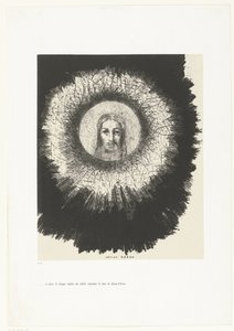 Und im Scheibe der Sonne schien das Gesicht Christi von Odilon Redon