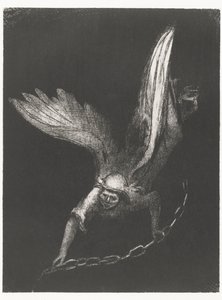 Engel mit einer Kette in seinen Händen von Odilon Redon