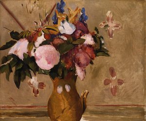Blumen in einer Vase, Kopie nach einem Gemälde von Cézanne, ca. 1886 von Odilon Redon
