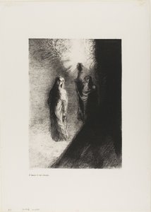 Er hebt die bronzene Urne, Platte 4 von 10 von Odilon Redon