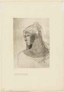 Ich verehre dich wie das Gewölbe des Nachthimmels, o Gefäß der Traurigkeit, o große stille Frau, Platte 2 von 9 von Odilon Redon