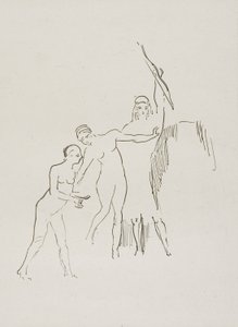 Sofort erheben sich drei Göttinnen, Platte 11 von 24 von Odilon Redon