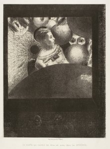 In den Sphären (Der Atem, der Lebewesen führt, ist auch in den Sphären), Tafel fünf aus An Edgar Poe von Odilon Redon
