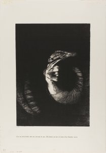 Es ist ein Schädel, umwunden mit Rosen... von Odilon Redon