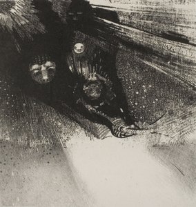 Larven so blutleer und so abscheulich, Platte 5 von 6 von Odilon Redon