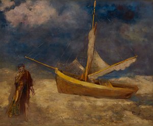 Der entfremdete Fischer von Odilon Redon