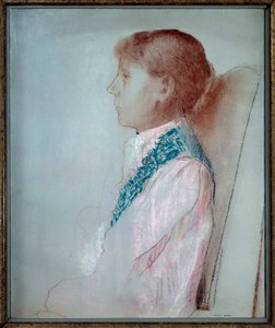 Porträt von Madame Odilon Redon (1853-1923). Pastellgemälde von Odilon Redon (1840-1916) 1905 von Odilon Redon