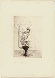 Manchmal findet man eine alte erinnernde Flasche, aus der in vollem Leben eine zurückkehrende Seele hervorgeht, Platte 3 von 9 von Odilon Redon