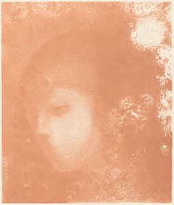 Kinderkopf mit Blumen von Odilon Redon