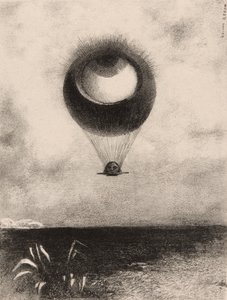 Das Auge, wie ein seltsamer Ballon bewegt sich in Richtung Unendlichkeit, Platte eins aus An Edgar Poe
