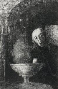Die unendliche Suche, aus Nacht, 1886 von Odilon Redon