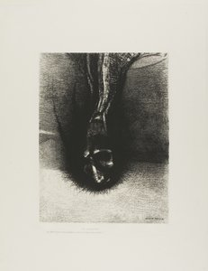 Die Skiapoden: "Der Kopf so tief wie möglich, das ist das Geheimnis des Glücks!", Platte 6 von 6 von Odilon Redon