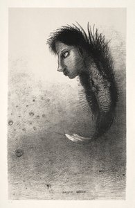 Die Versuchung des Heiligen Antonius Erste Serie: Dann erscheint ein seltsames Wesen..., 1888 von Odilon Redon