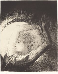 Eine Frau, bekleidet mit der Sonne von Odilon Redon