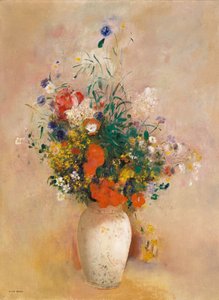 Blumenvase (Rosa Hintergrund), ca. 1906