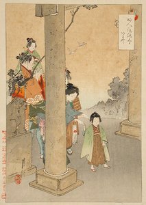 Neujahrs-Schreinbesuch von Ogata Gekko