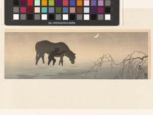 Mann und Pferd von Ohara Koson