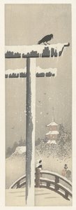 Torii im Schnee von Ohara Koson