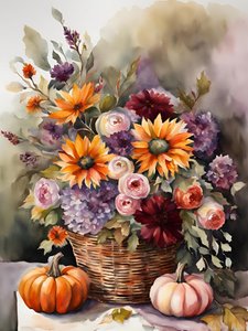 Herbstliche Blumenernte