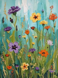 Strukturierte Wildblumen von Ohkimiko