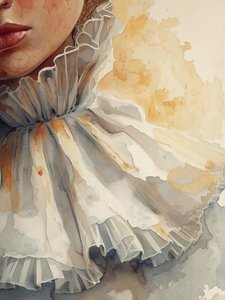 Aquarell Rüschenkragen von Ohkimiko