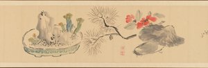 Brief mit Blumen, 1831 von Okada Hanko