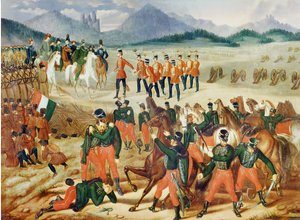 Die Niederlage der ungarischen Rebellen bei Vilgos am 13. August 1849, 1850 von Olajfestmenye Klinovszki