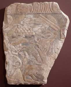Relief, das Opfergaben für den Verstorbenen zeigt, 2450/2290 v. Chr. von Old Kingdom Egyptian