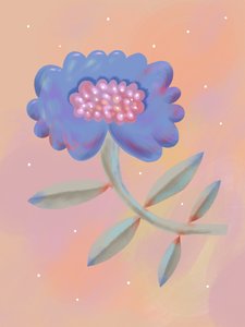 Leuchtende Fantasieblüte
