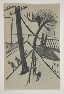 Ohne Titel (Futuristische Stadtszene) aus "Poesie von Majakowski"