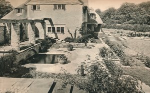 Garten von Wood House Copse, Holmbury St. Mary. Blick nach Osten, um 1926