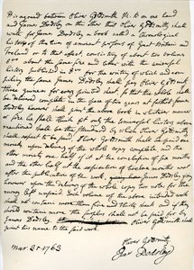 Vereinbarung von Oliver Goldsmith, für James Dodsley zu schreiben