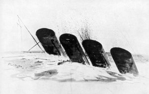 Das Sinken der RMS Lusitania, 7. Mai 1915, 1926 von Oliver Percy Bernard