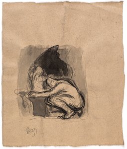 Studie zu "Dædalus und Ikarus" von Oluf Hartmann