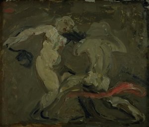 Zwei Hexen kämpfen von Oluf Hartmann