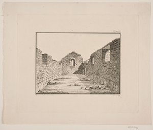 Kirchenruine in Grönland. Illustration zu W.A. Graah. Forschungsreise zur Ostküste Grönlands von Oluf Olufsen Bagge