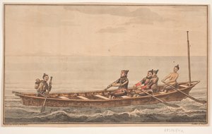 Konebåd. Illustration zu W.A. Graah. Forschungsreise zur Ostküste Grönlands