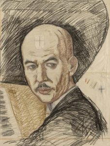 Skizze für den Druck "Porträt von Yamada Kosaku"