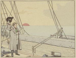 Napoleon an Bord der HMS Bellerophon, nachdem er sich den Briten ergeben hat, 15. Juli 1815 von Onfray de Breville Job